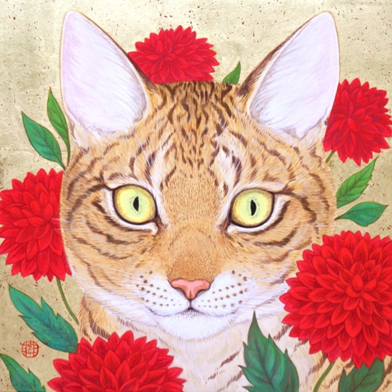 Cat in flowers.jpg Cat in flowers.jpg