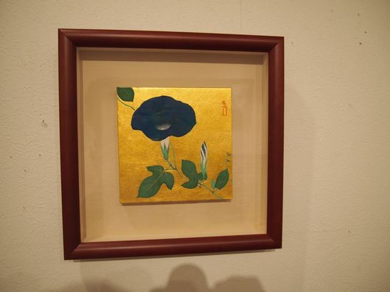 伊藤哲「朝顔」岩彩１５×１５.JPG